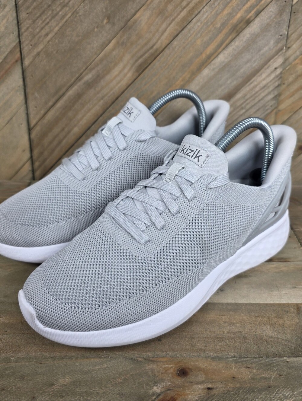 Kizik Athens Womens Athletic Hands Free Sneakers Size 8 Gray White Lace Up - Picture 4 of 9